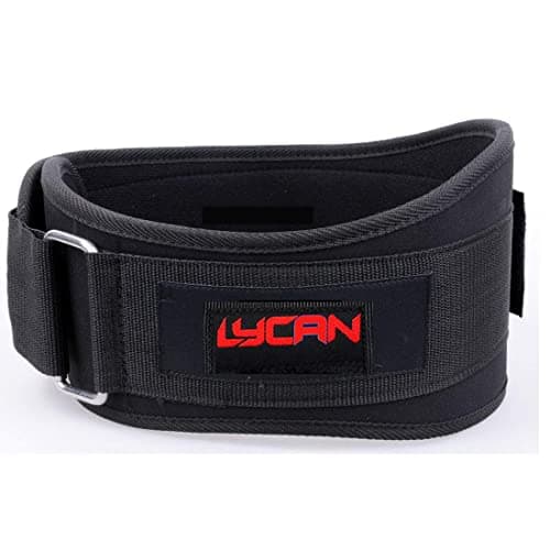 Lycan Unisex Weightlifting Gym Belt with PU-Foam Padded Comfort For Fitness Workout| Moisture Wicking Lining | Washable Fabric | Hook & Loop Closure (XTRA-LARGE)