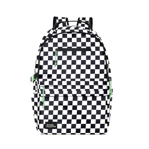Simple Modern Ellis Backpack for School | Elementary Middle and High School Bookbag for Kids and Teens | Girls and Boys | Black and White Checkmate