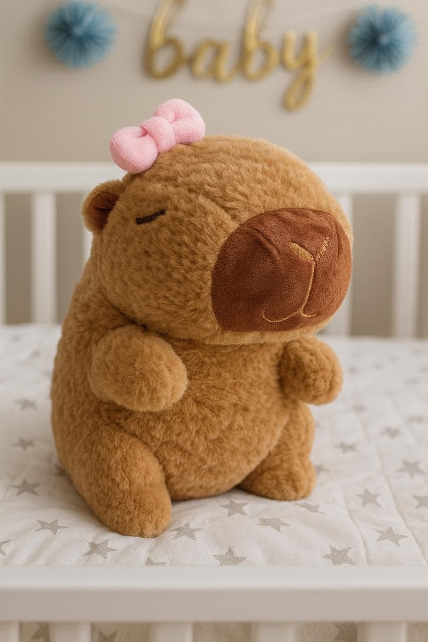 SCOOBA Super Soft Bow Capybara Soft Toy (Bow Tiny Capybara)