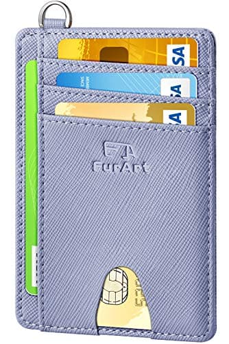 FurArt Slim Minimalist Wallet, Front Pocket Wallets, RFID Blocking, Credit Card Holder for Men-CanalBlue