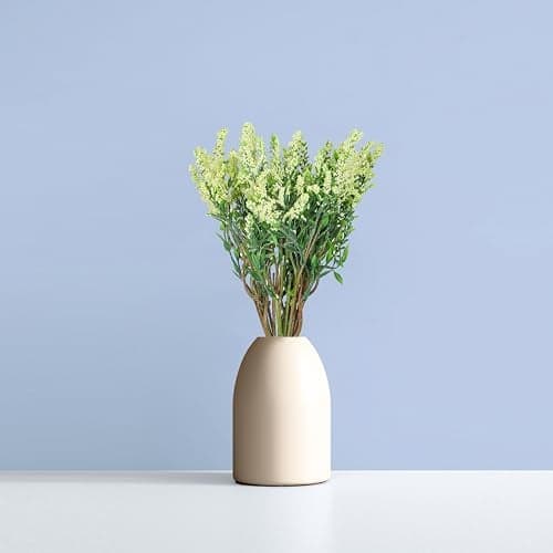 Homeverse Fresh Lavender 12Pcs Lavender Fake Plant 14Inch Height Bouquet, Green Stems Bundled for Decorative Items for Diwali, Home, Room, Office, Bedroom, Anniversary, Deepawali (Yellow)