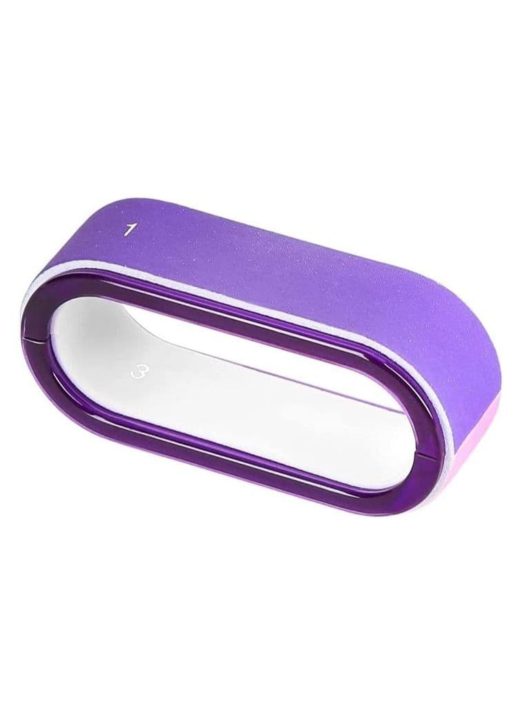 sided Oval Cosmetic Tool Purple Nail Buffer Block Manicure Pedicure