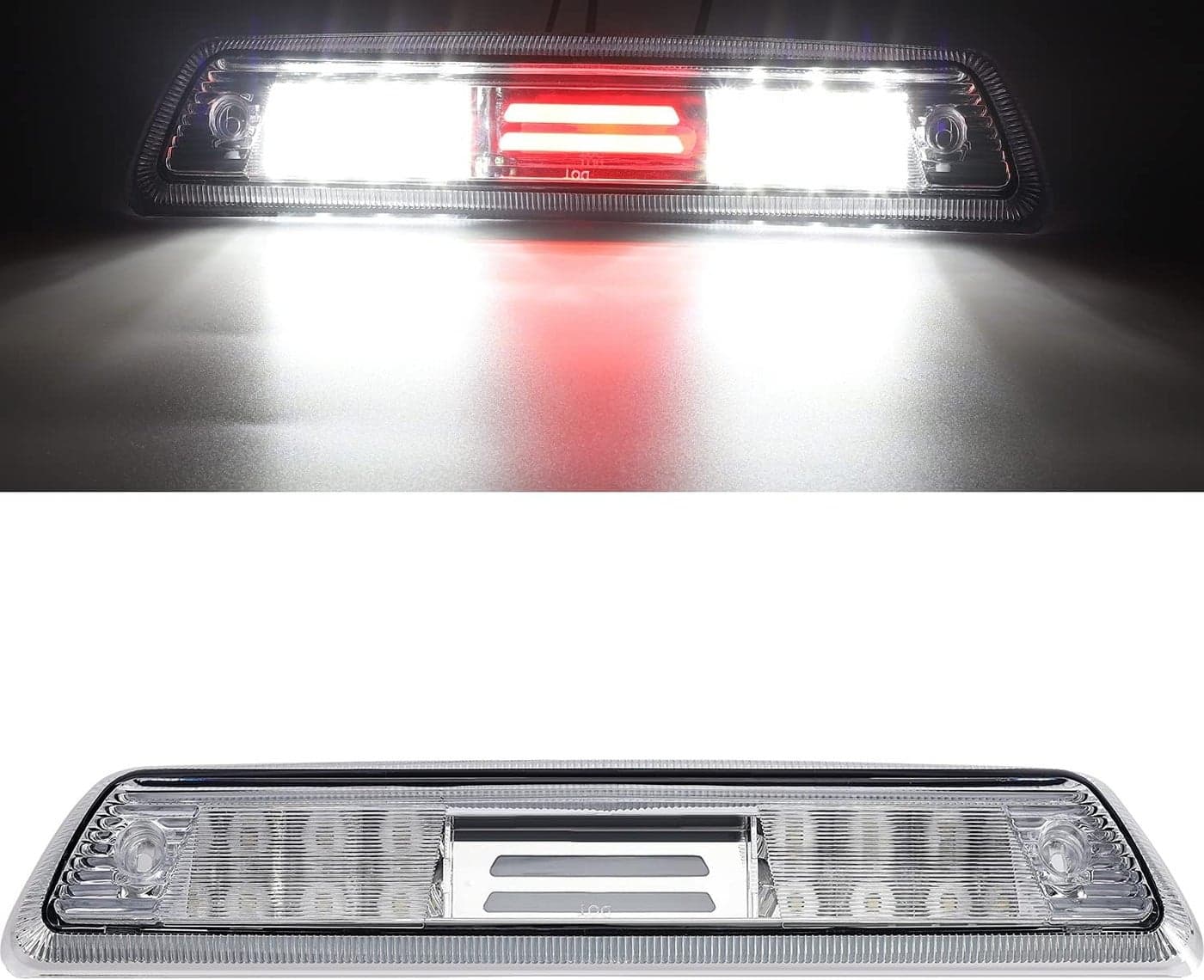 Partsam LED 3rd Brake Light Replacement for Ford F150 2009-2014 - Chrome Housing