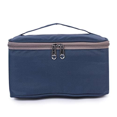 Fclues Multifunctional Travel Bag Cosmetic and Makeup Organiser Cosmetic Case Household Grooming Kit Storage Bag Travel Bag for Women Travel (Navy Blue)