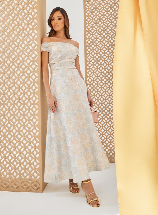 Off-Shoulder Floral Dress