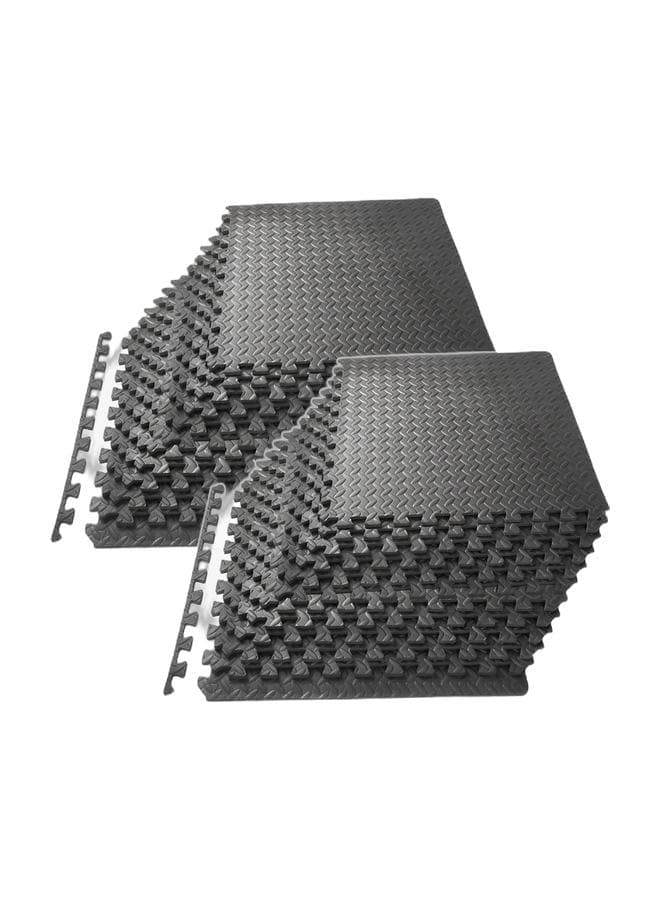 24 Pack Puzzle Exercise Floor Mat, EVA Foam Mats with Interlocking Floor Tiles, 12'' x 12'' Foam Gym Mat, Protective Flooring Mats Interlocking for Home and Gym Equipment Bundle
