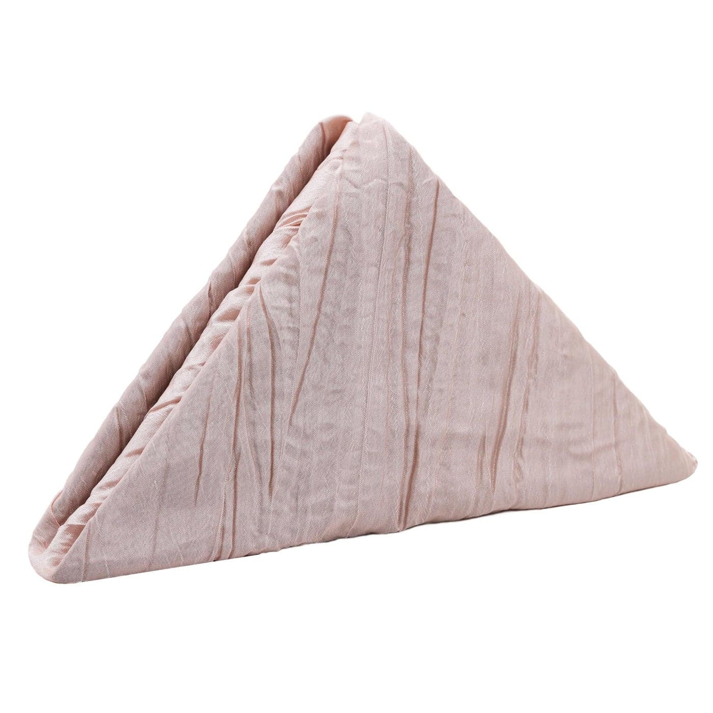 Your Chair Covers 10 Pack 20 Inch Blush Crinkle Taffeta Cloth Napkins Oversized Hemmed Table Linen for Weddings Restaurants Events