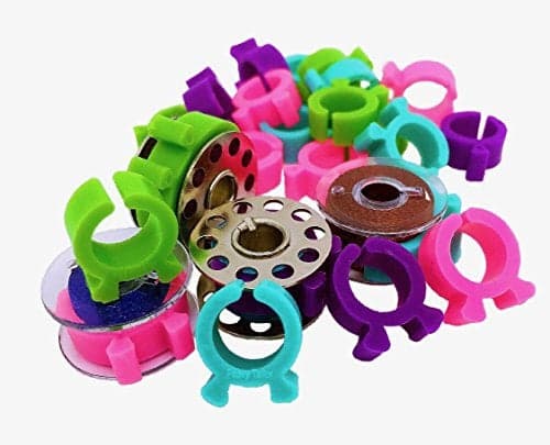 16 Piece Bobbin Holder Set for Sewing Machines - Bobbin Clamps for Organizing Threads and Avoiding Tangles