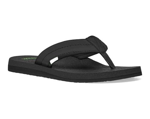 Sanuk Beer Cozy 2 Mens Cushioned Sandals Black 10
