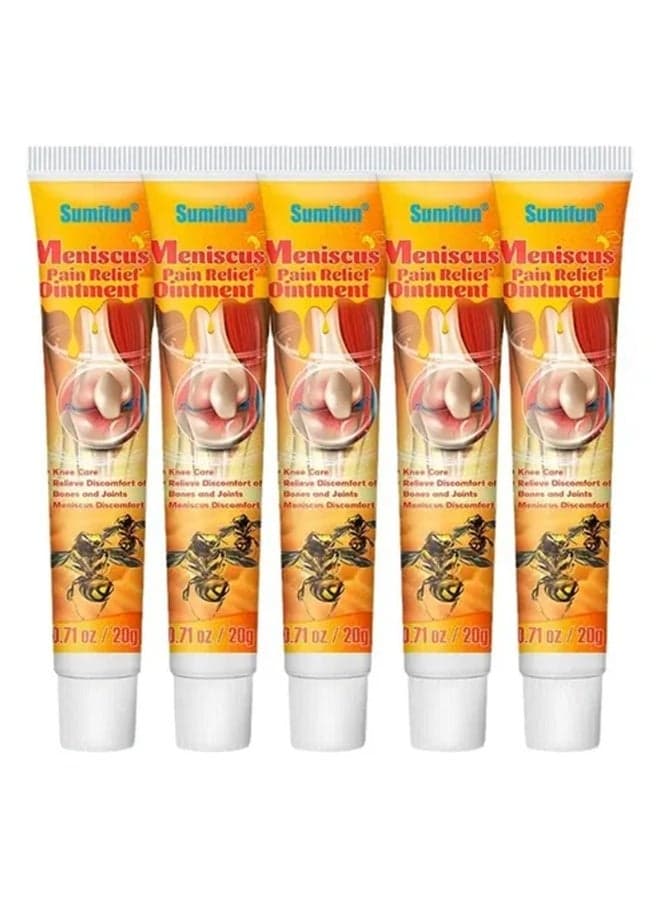 5Pcs Sumifun Meniscus Knee Ointment 20g, Joint Care Massage Cream, Smooth Fast Absorbing Formula, Portable Daily Use Tube, Suitable for Knee Massage, Muscle Relaxation and Comfort Support