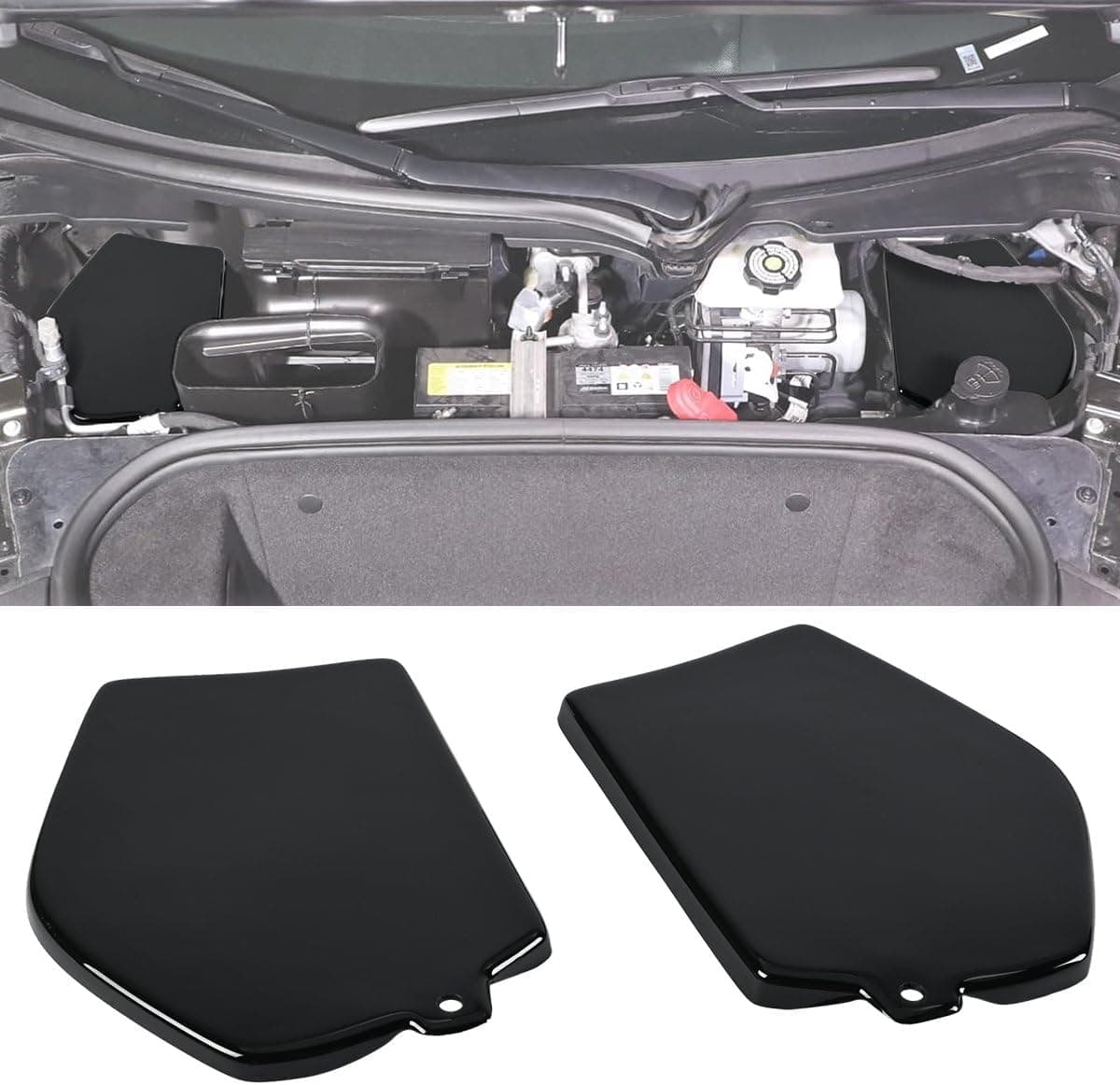 BILLFARO Front Strut Tower Cover for Corvette C8 2020-2021 - Gloss Black