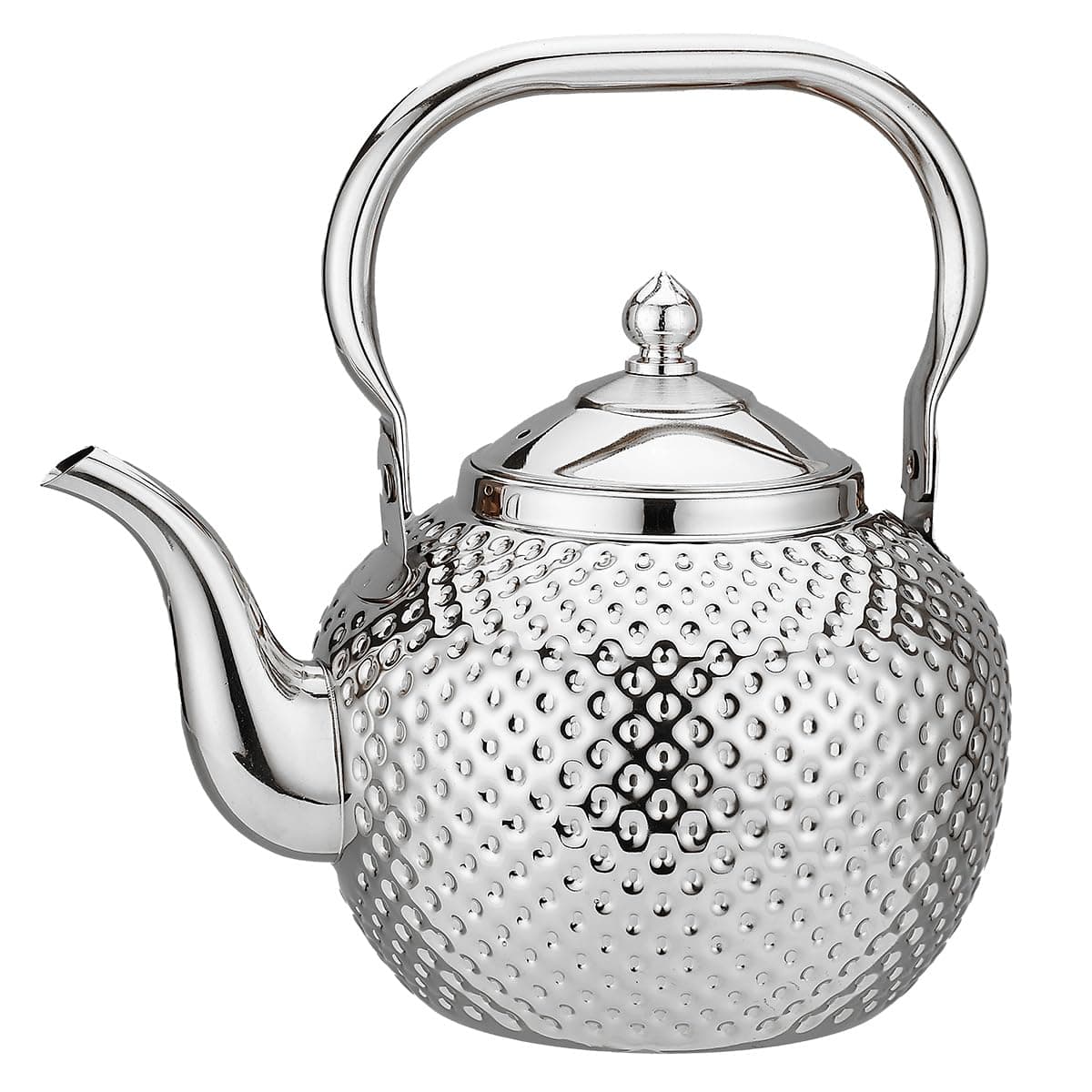 SANQIAHOME 1500ml teapot with Infuser stainless steel Water Boilers lifting handle Tea Maker Water Kettle for InductionGas silver
