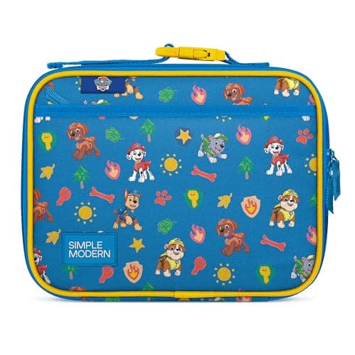 Simple Modern Paw Patrol Kids Lunch Box for School Reusable Insulated Lunch Bag for Toddler Girl and Boy Exterior Interior Pockets Hadley Collection Paw Patrol Outdoor Adventures