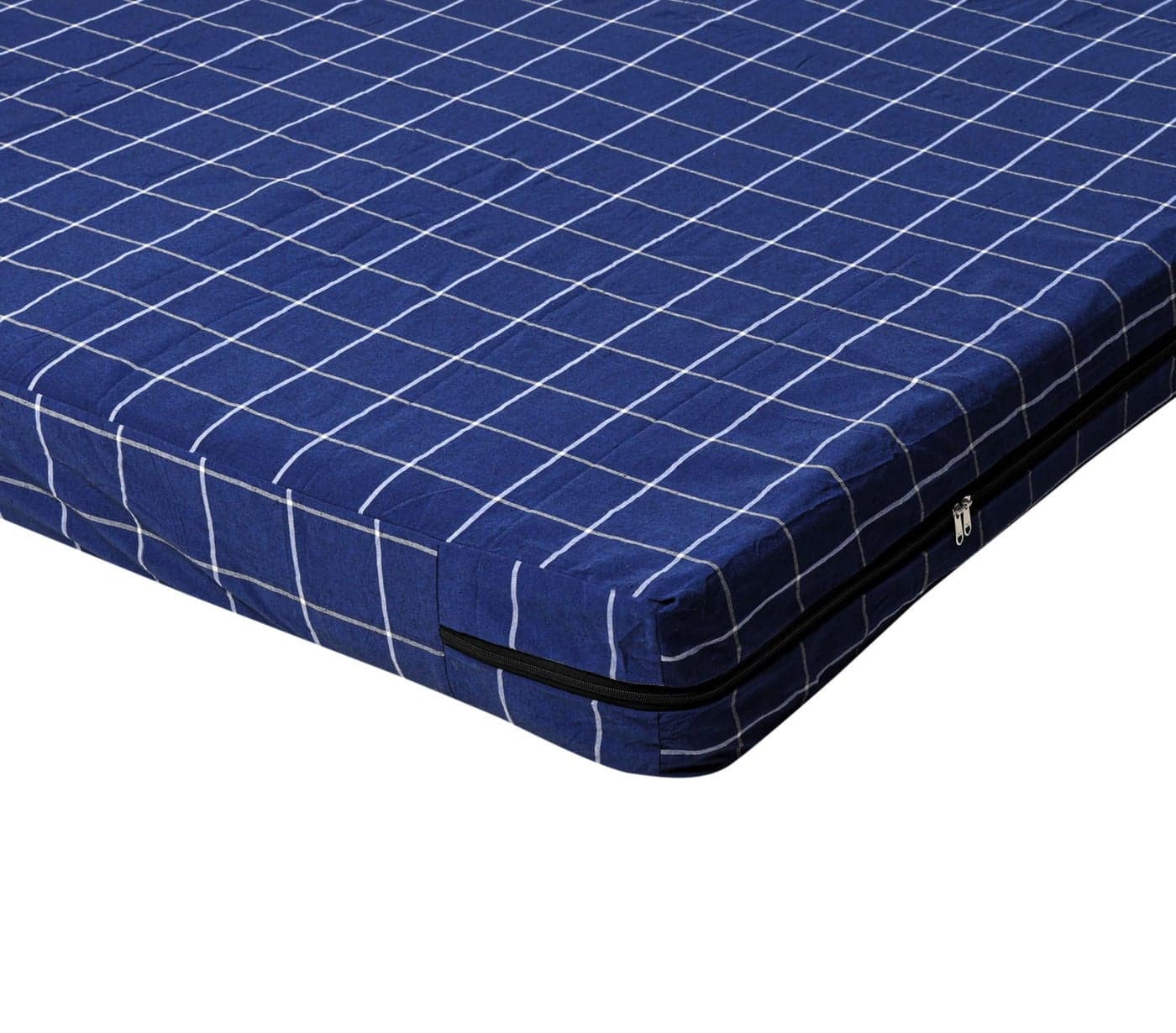 ASIAN HANDLOOM Cotton 300TC Mattress Cover with zip/Chain Single Bed 72x36x4-inch (multicolor)