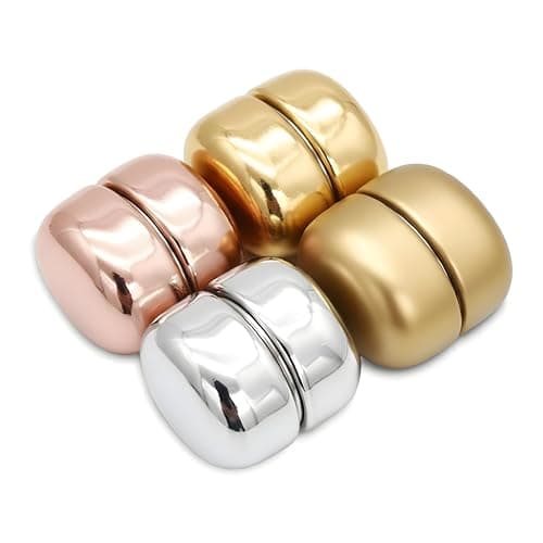 Binyamin Hijab Magnetic Pins for Scarf – Pinless Fabric Safe Hijab Accessories for Women, Strong Hold No Damage, Lightweight Stylish Magnets for Hijab & Scarves (Pack of 4)