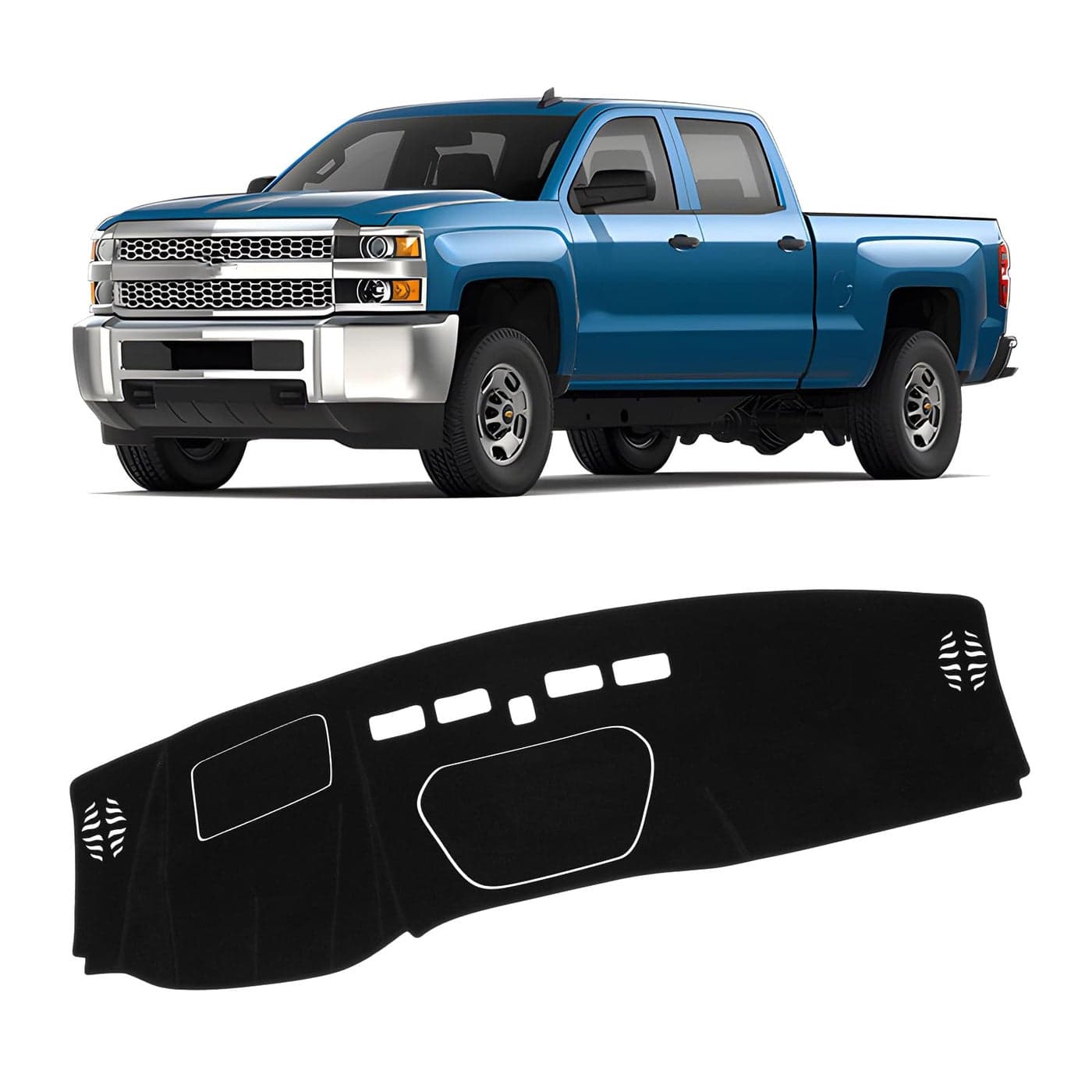 KUST Dash Cover for 20192025 Chevy Silverado 1500 2500HD 3500HD20192023 GMC Sierra 1500 2500HD 3500HDOnly fit Silverado Dashboard with Open Bin and HUDNot Fit for 134 inch Navigation Silverado