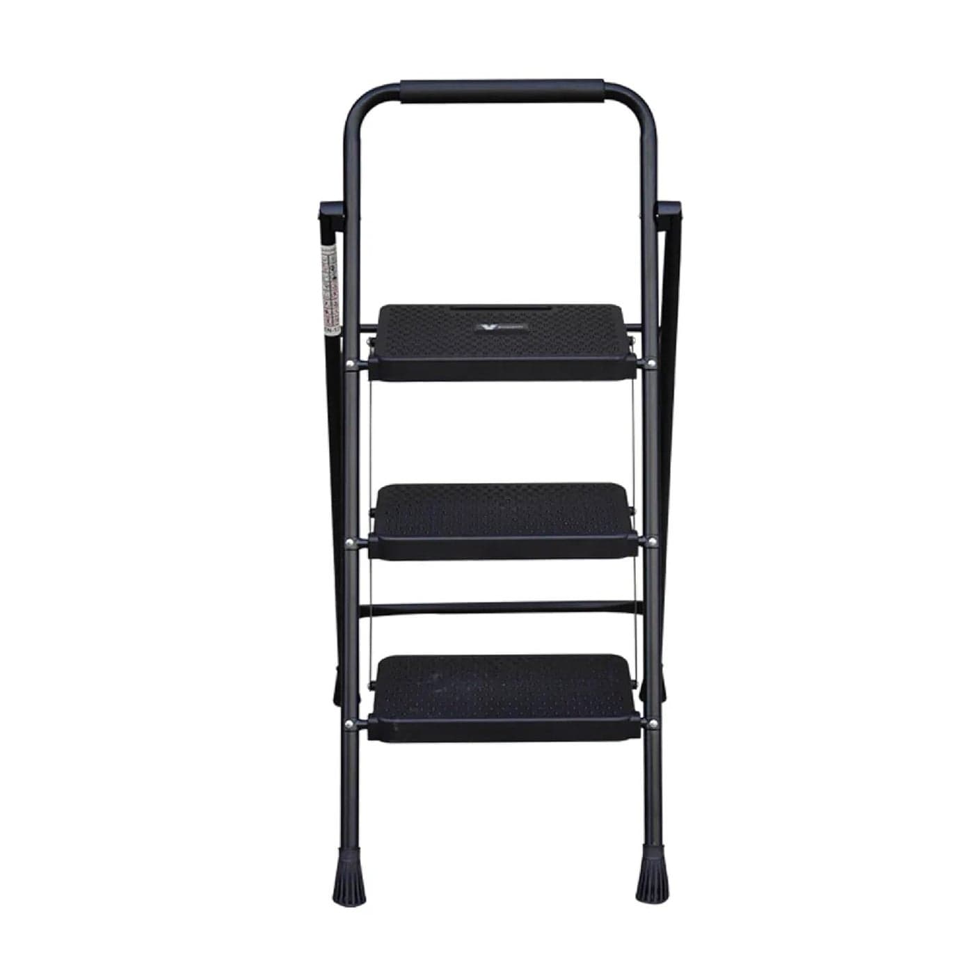 Jecrina 3Step Ladder with Handle HeavyDuty Step Ladder IndustrialGrade Folding Aluminum or Steel Reinforced for Home use ExtraStrong Construction