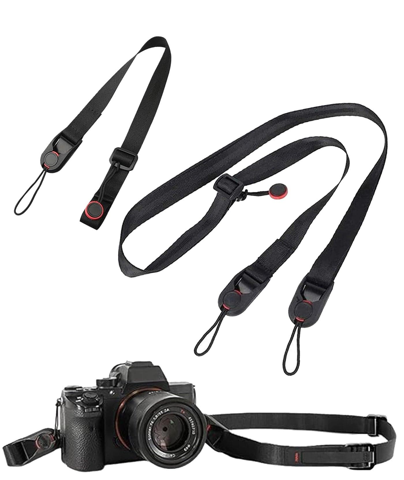 NUDFSY 2 Pcs Camera Strap, Wrist and Hand Strap, Easy to Carry Accessories for Photography, Adapter, Binocular, Action and Digital Cameras