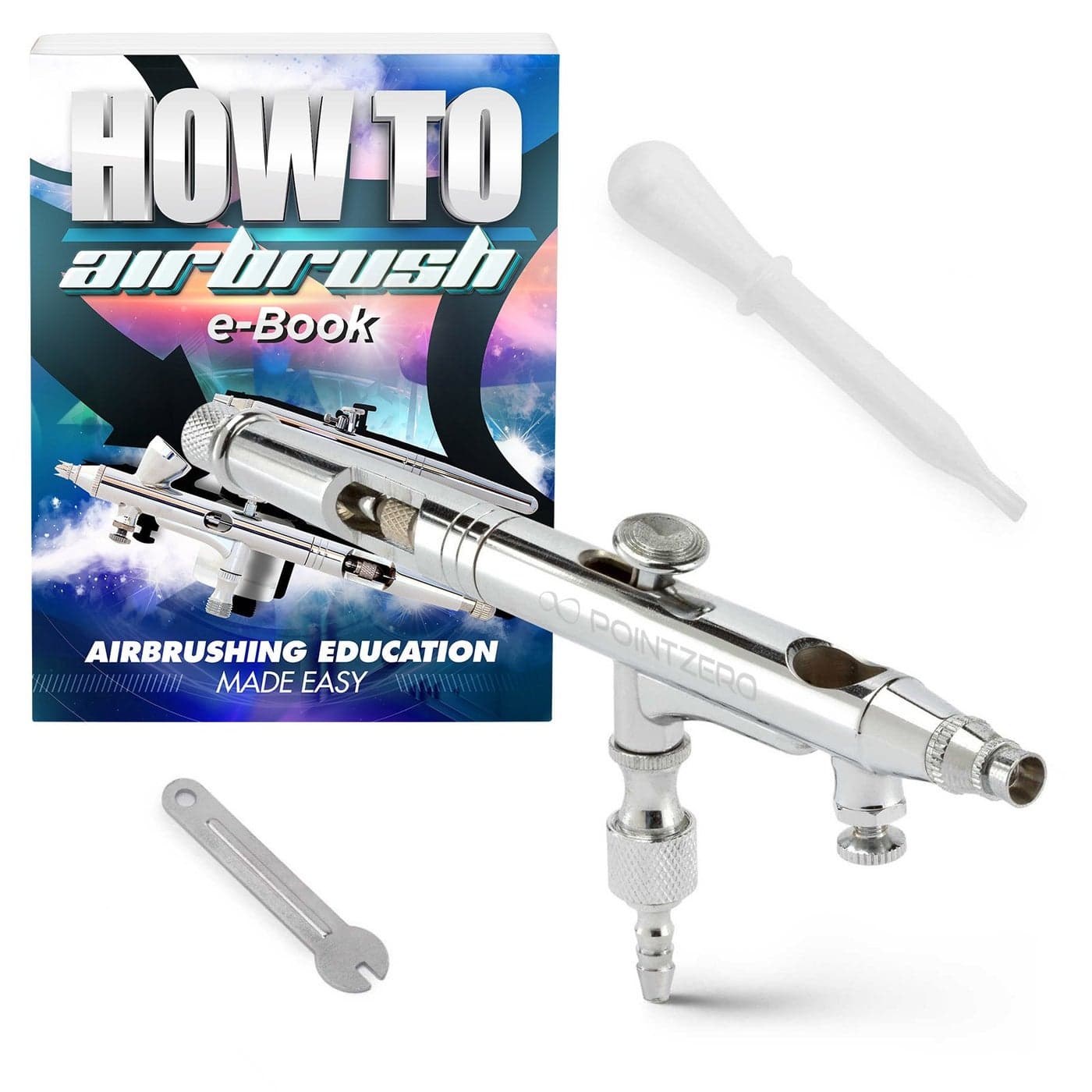 PointZero DualAction 5cc GravityFeed Airbrush Set wMAC Valve 2mm Nozzle