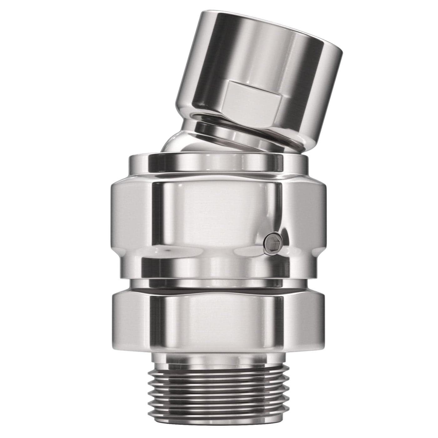 HammerHead Showers Solid Metal Shower Head Swivel Ball Adapter Chrome Adjustable Pivot Ball To Adjust Showerhead Angle Universal Connector Joint Fits Fixed Hand Held Rain Shower Heads
