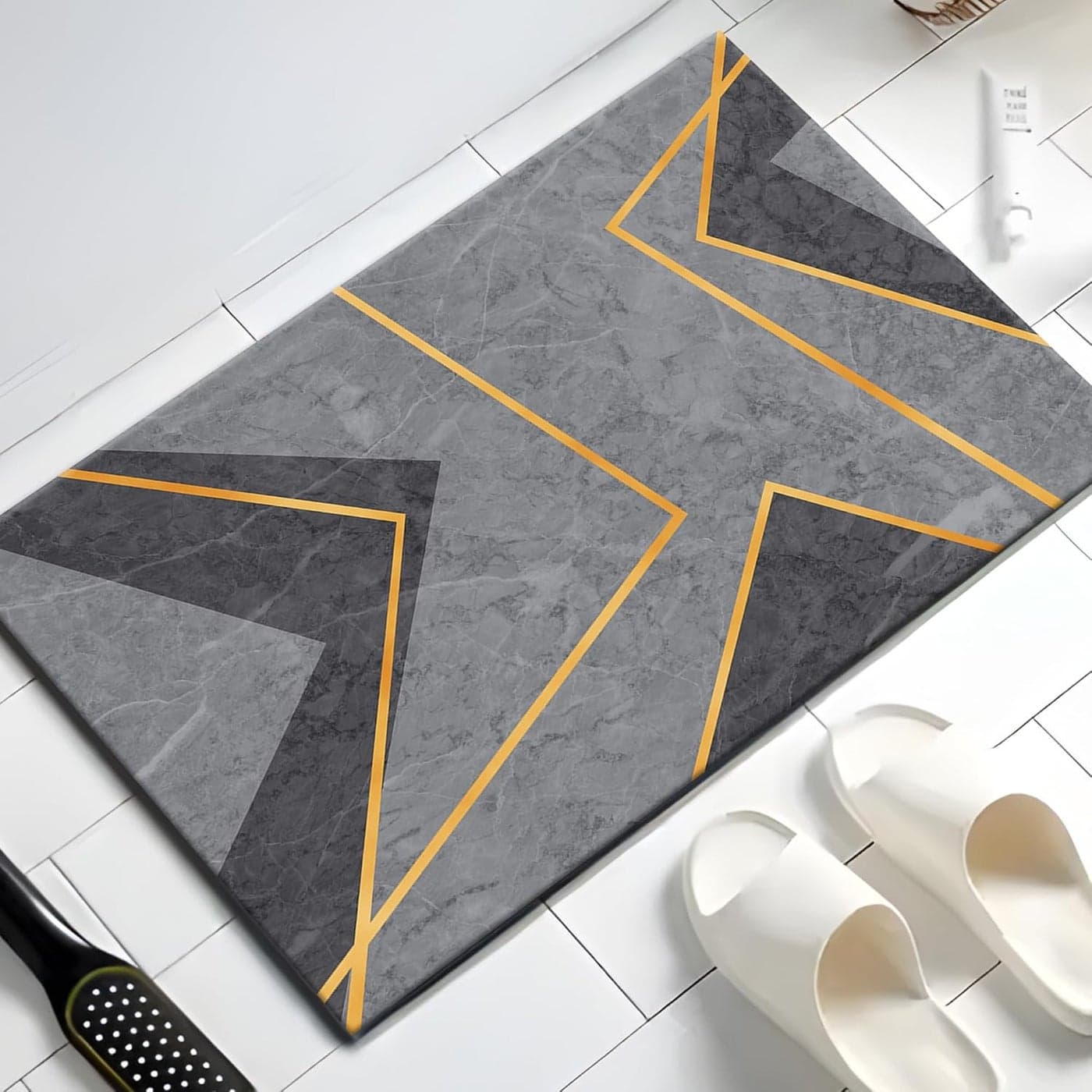 UMAI Polyester Non-woven Felt Bathroom Mat (40*60cm) Bath Mat | Anti Skid Mat for Bathroom Floor | Bathroom Accessories | Bathroom Mats Water Soak | Non Slip Mat for Bathroom | Floor Mat (Multicolor)