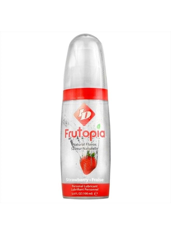 ID Frutopia Personal Lubricant - Strawberry Flavored, Water Based Lube, 3.4 Fl Oz Bottle