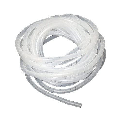 Litost PVC Spiral Wrapping Band for Cable Wire Wrap Manager Size 25 MM Dia 1 INCHWhite Zip OrganizerApproximately Length 25 Meter