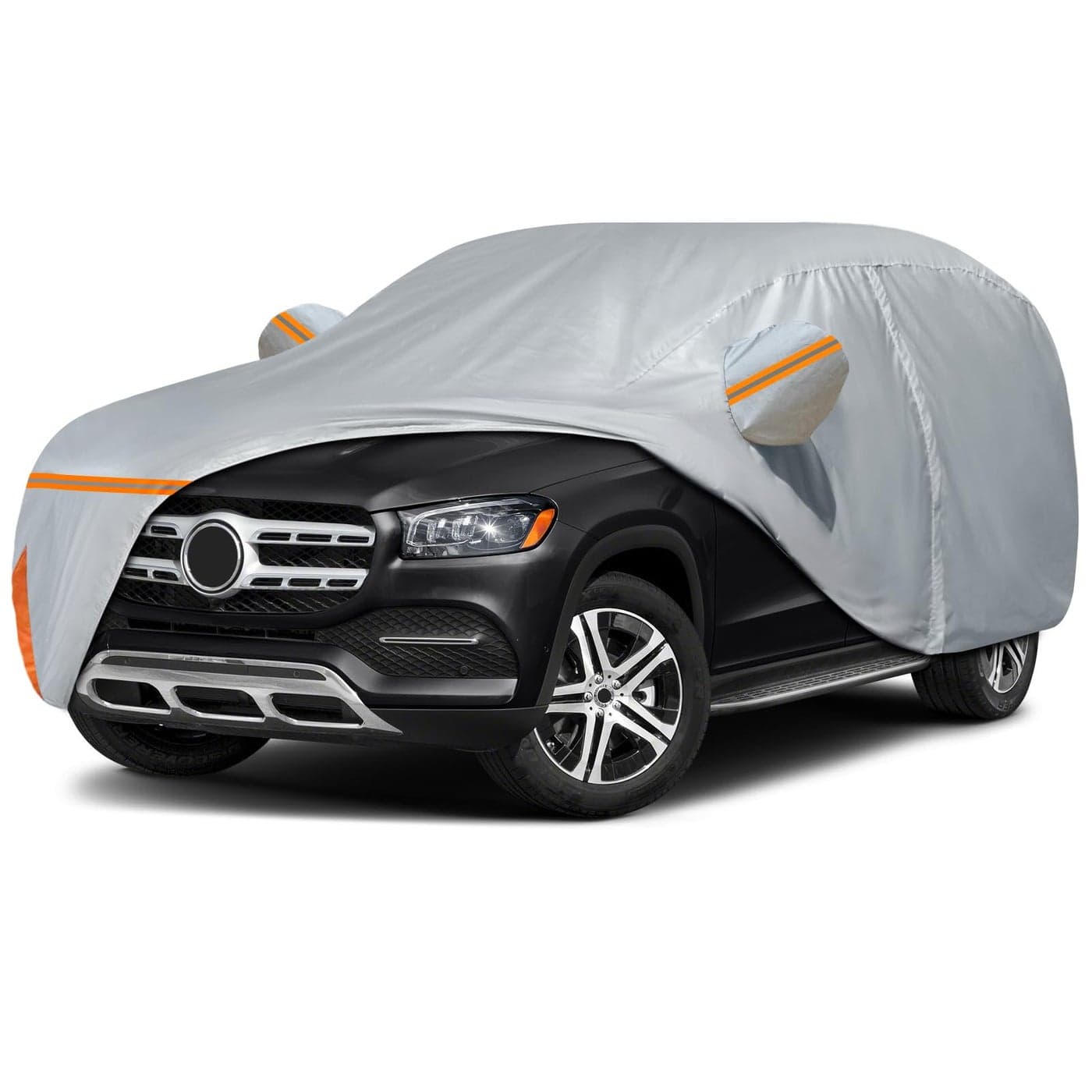Car Cover for 20062025 Mercedes Benz GLGLS Class 450 450d Waterproof Customfit Sun Rain Dust Snow All Weather Protection Outdoor GLS Car Cover with Door Zipper and Cotton LiningGray
