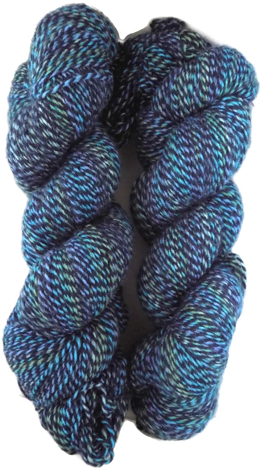 Ganga Zinea Hand Knitting Yarn Multi Blue Black Hanks300gms