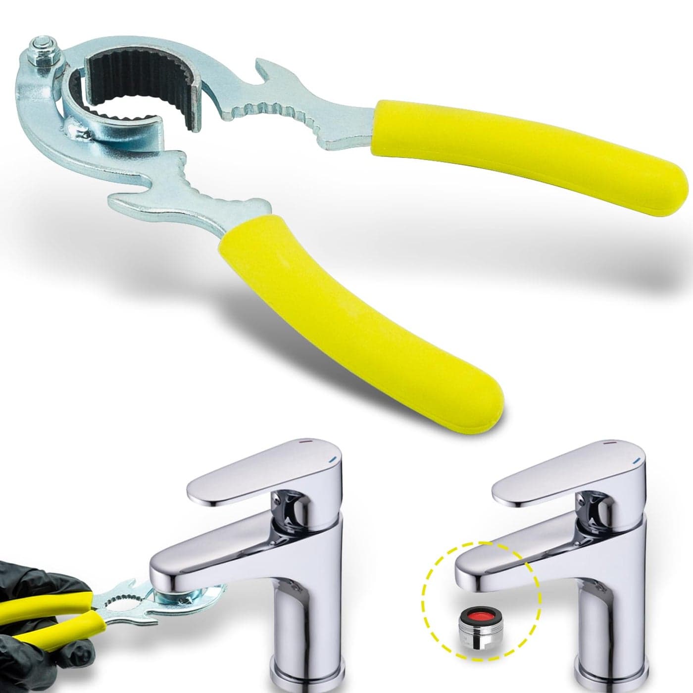 Bedalio Faucet Wrench Aerator Removal Replacement Tool for Kitchen Bathroom Sinks