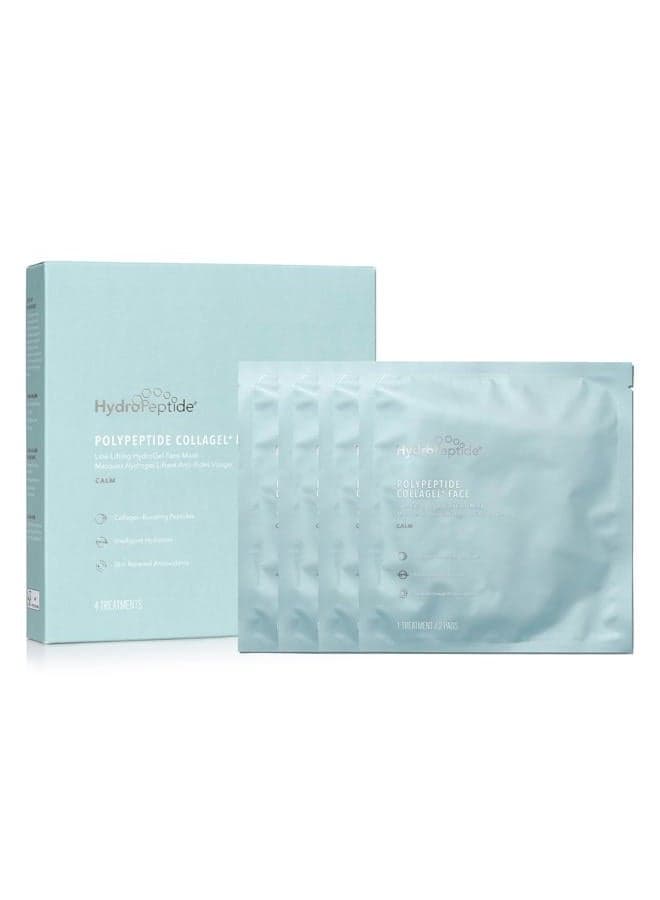 Hydropeptide Polypeptide Collagel Plus Line Lifting Hydrogel Mask For Face Treatment Unisex 4 Pc