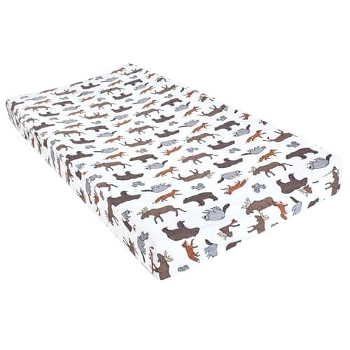 Hudson Baby Unisex Baby Changing Pad Cover Animal Adventure One Size