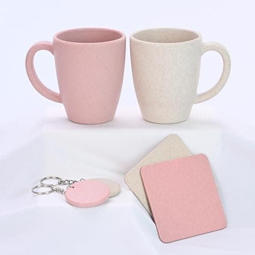 Eha Earth-Friendly Mothers Day Gifts for Women | Gifts for Men | Birthday Gift for Girl | Wedding Gift for Couples | Set of 2 | 300 ml | Coffee Mug | Made with Rice Husk | Inno-Sand