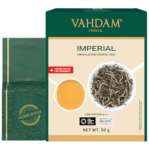 VAHDAM Imperial White Tea Leaves From Himalayas 25 Cups176oz High Elevation Grown White Tea Loose Leaf Tea Pure Unblended Loose Leaf Tea Vacuum Sealed
