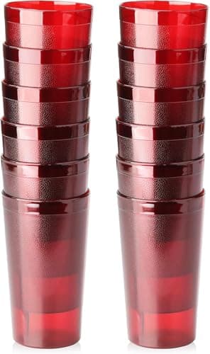 New Star Foodservice RestaurantGrade Beverage Tumblers Red Set of 72 12 oz