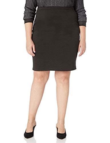 Star Vixen womens Plus-size Knee Length Classic Stretch Pencil Skirt, Black, 1X US