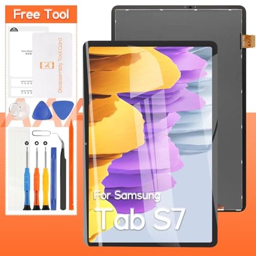 Screen Replacement for Samsung Galaxy Tab S7 SMT870 SMT875 SMT876B LCD Display Touch Screen Digitizer Full Assemblywith ToolsBlack