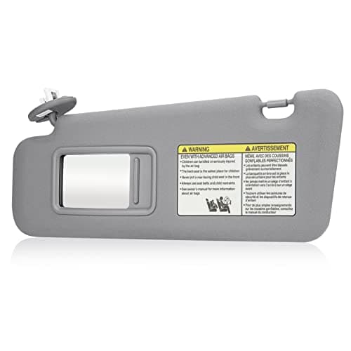 Gray Driver Left Side Sun Visor Replacement Compatible with Toyota Highlander 2008 2009 2010 2011 2012 2013 Replace 74320-48500-B0