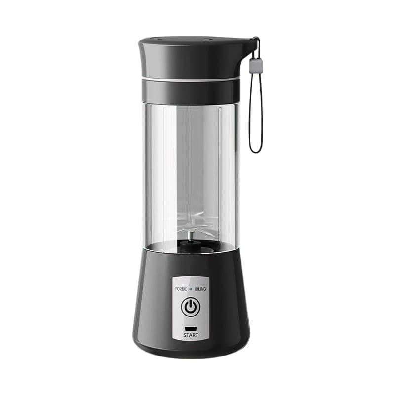 Qlect Elite Portable Blender for Juices, Shakes, Smoothies, Crushing Ice, USB Rechargeable Battery with 1500 mAh 50 Watts Motor, 380ml, Black