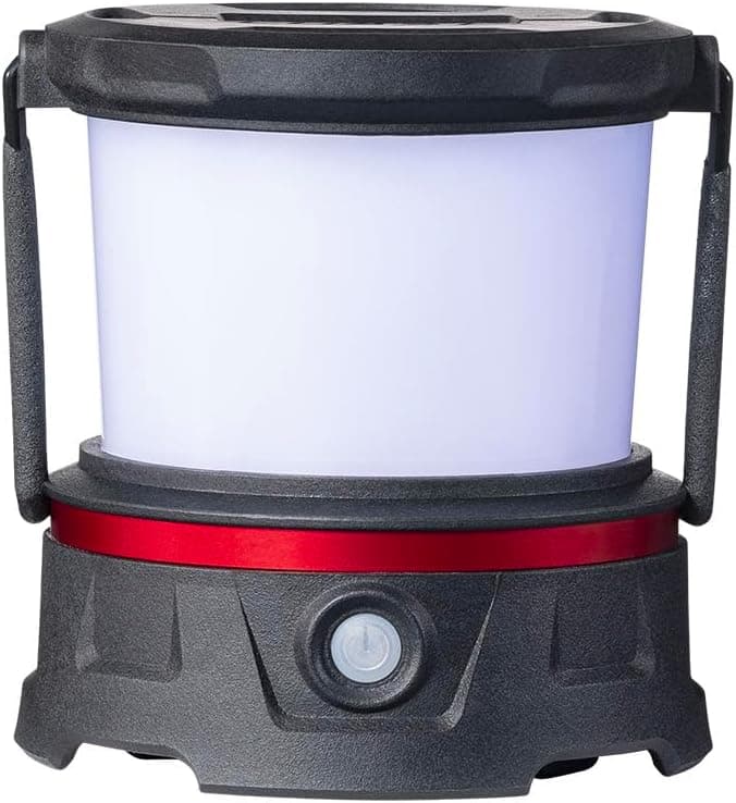 COAST EAL10R 500 Lumen Rechargeable Emergency Camping Lantern with Red Flashing Mode Carabiner Diffuser Foldeable Handle Moonglow Low Mode 72 Hours of Runtime
