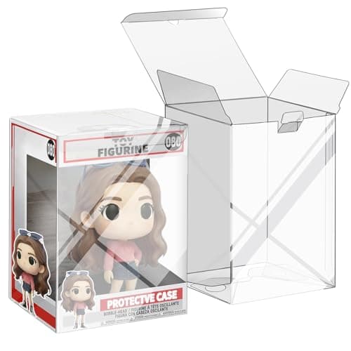 Protector Cases Compatible with Funko 100 Pack Fit Standard 4Inch Collectible Figures Stackable Storage Clear Display Box with Protective Film 100 Pack