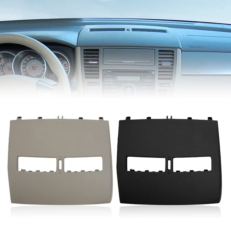 Cakievro Car FinisherInstrument Panel Cover for Nissan Tiida 20052011 Front Dashboard Middle Air Conditioner Outlet Vents Cover Shell Black