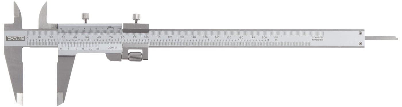 Fowler 52-058-008-0, Vernier Caliper with 0-8"/200mm Measuring Range