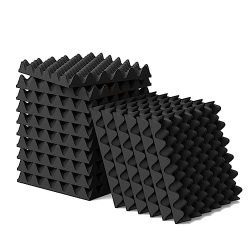 6 Pack 1.5"X12"X12" Acoustic Foam, Sound Proof Egg Crate Foam(Most Soundproofing Design), Upgraded Acoustic Panels, Fire-Retardent Sound Proof Foam Panels for Walls, Doors, Sound Foam Made by WVOVW