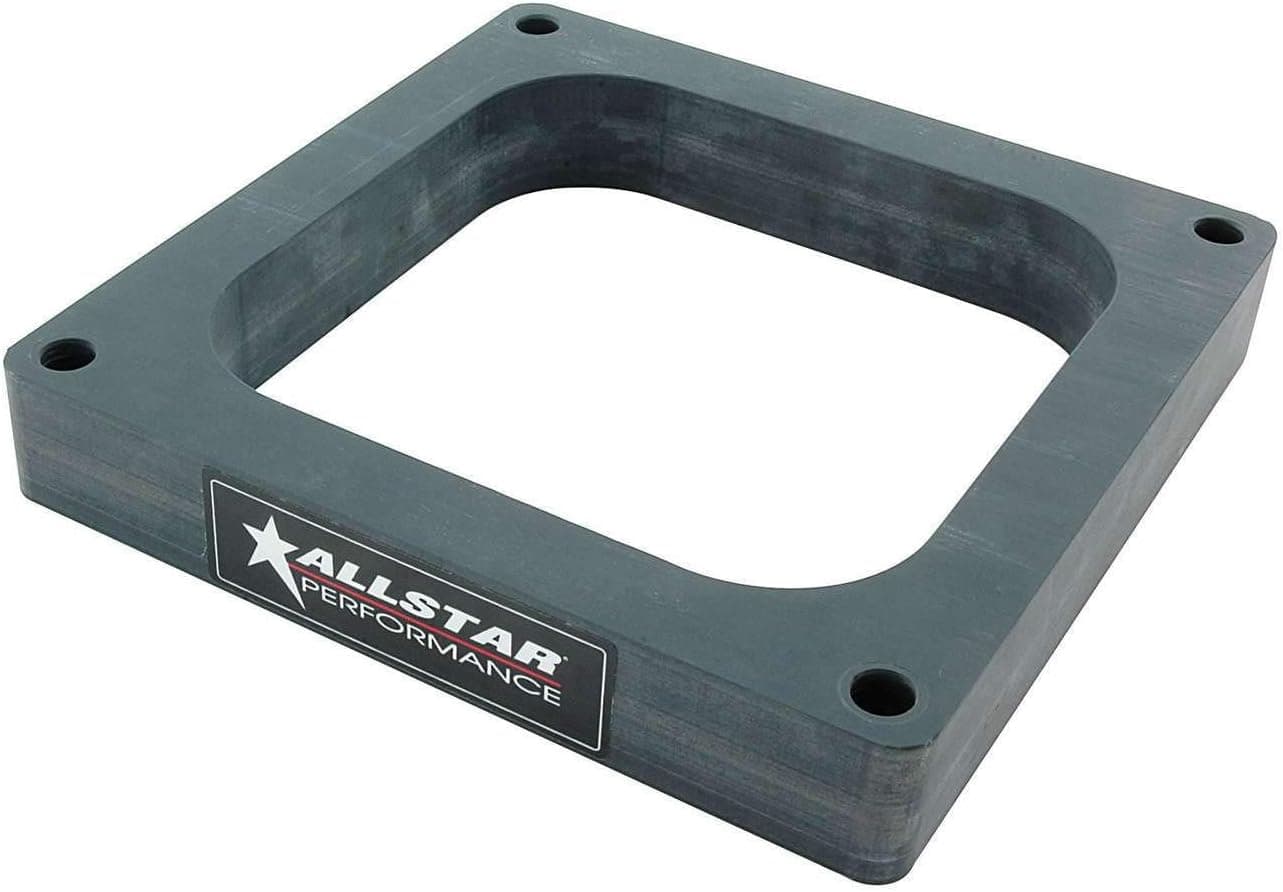 Allstar Performance Carburetor Spacer, 1 in Thick, Open, Dominator Flange, Plastic, Gray