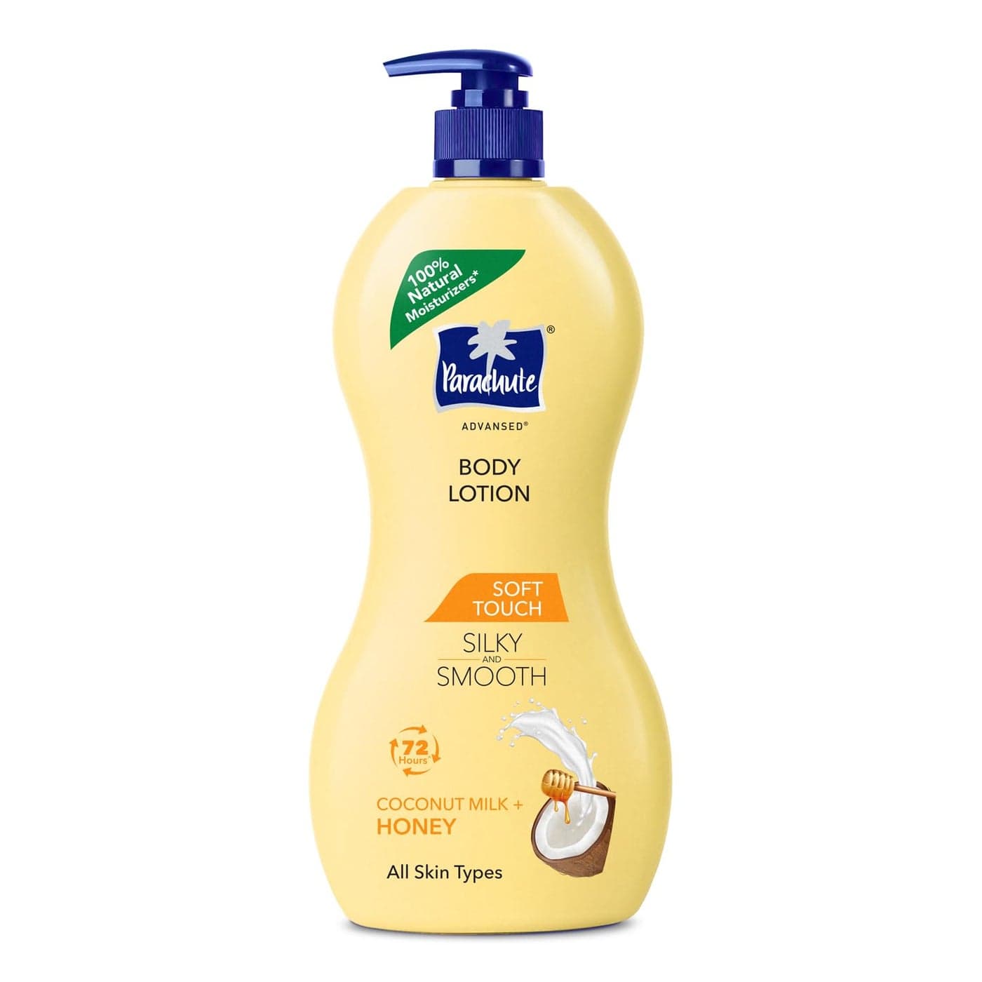 Parachute Advansed Soft Touch Body Lotion for Women Men All Skin types 600ml Pure Coconut Milk Honey 100 Natural 72h Moisturisation