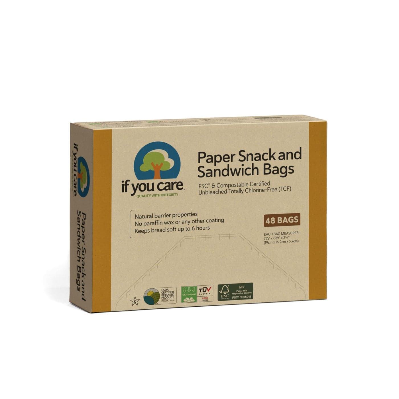 If You Care Sandwich Bags Natural 48 Count