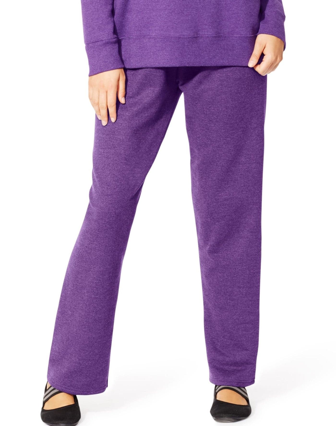 JUST MY SIZE womens Plus-size Ecosmart - Petite Length athletic sweatpants, Violet Splendor Heather, 1X US