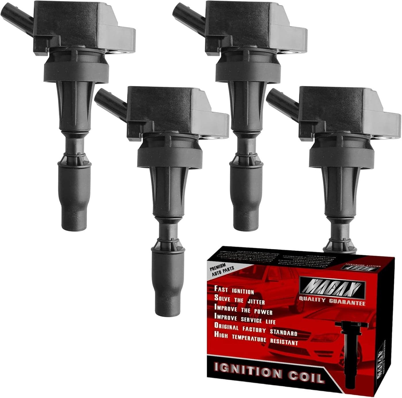 MACAX Set of 4 Ignition Coils UF764 GN10730 for Hyundai and Kia Vehicles