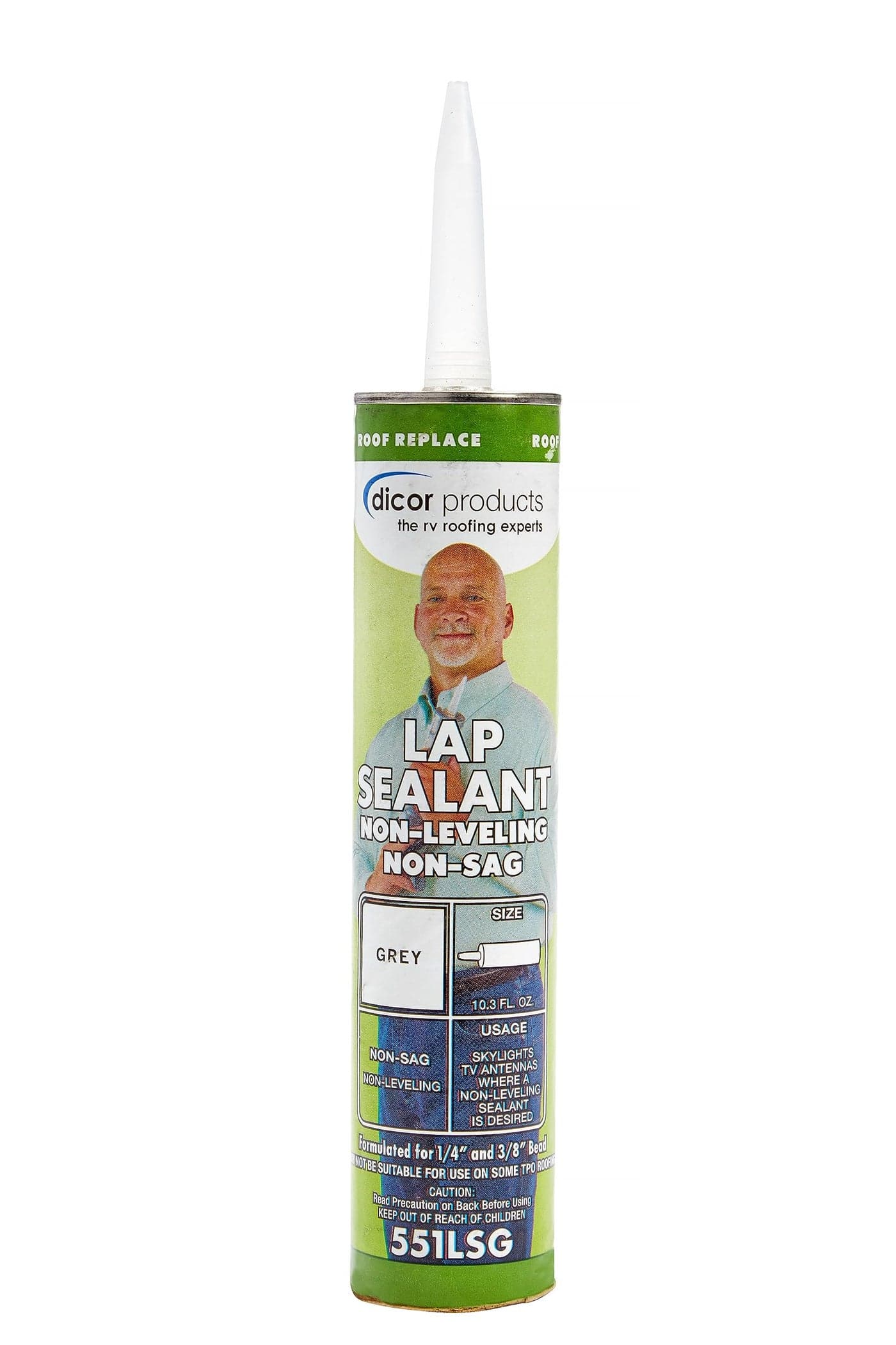 Dicor 551LSG1 HAPSFree NonLeveling Lap Sealant 103 Oz Grey Secure Ideal for RV Roofing Maintenance Repair Appliance Application